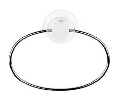 RIDDER 12015100 Porte Serviette, Acier Inoxydable, TPE (élastomères thermoplastiques), PC (Polycarbonate), chromé, env. 153x32x205 mm