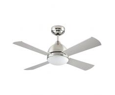 Leds-c4Â Borneo Suspension avec ventilateur E27Â 2Â x 13/60Â W Nickel