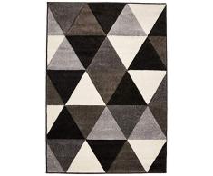 PETTI Artigiani Italiani - Tapis, Tapis moderne, Tapis de salon, Tapis de chambre Ã coucher, Gris, 100x140cm