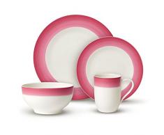 Villeroy & Boch Colourful Life Berry Fantasy Ensemble de vaisselle, Set de 8 piÃ¨ces, Porcelaine Premium, Blanc/Rose