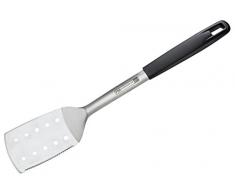 FMprofessional 22300 Spatule pour barbecue en acier inoxydable avec lame ondulÃ©e Noir/argentÃ©