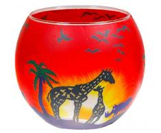 RÃ¤der Parfums Cadeau Articles de GmbH Safari Photophore, Verre, Multicolore, 11Â x 11Â x 9Â cm