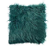Humeur Collection Mouton Fourrure Standard Coussin, 45Â x 45Â cm, Polyester, foncÃ© Menthe, 45Â x 45Â x 30Â cm