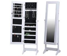 Dcasa Boîte à Bijoux avec Miroir et Organisateur de Bijoux pour Armoire, Rangement, décorations, Festivals, Articles pour la Maison, Unisexe, Adulte, Multicolore (Multicolore), Unique