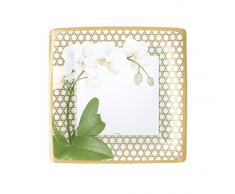 Caspari 14030SP Lot de 8 Assiettes Dessert, Papier, Argent, 21 x 21 x 0,02 cm