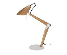 Aluminor LORA LT 02 B LAMPE DE BUREAU, Bois Naturel + Blanc