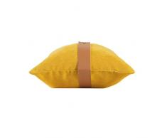douceur dintérieur coussin dehoussable 30x50cm velours milleray jaune