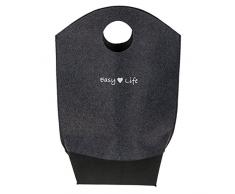 Out of the blue 190192 Corbeille Ã Linge Feutre, Easy Life, Textile, Gris foncÃ©, 52,5x31,5x70 cm