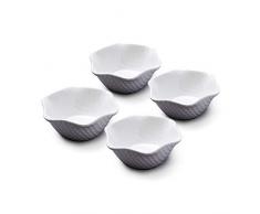 WM TSET126 Bartleet & â¿Sons 1750 Lot de 4 bols Ã crÃ¨me glacÃ©e, sorbet et dessert en porcelaine Blanc 12 cm