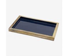 Better & Best 3081104 Plateau dÃ©coratif en Bois et Ã©mail Bleu Marine/Bleu foncÃ©