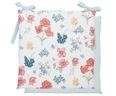 Clayre & Eef FF29 Coussin de Chaise en Mousse Motif Fleurs 40 x 40 cm