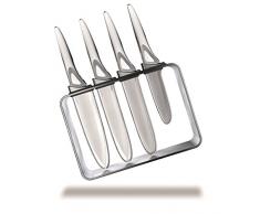 Vice Versa sapiens Bloc Couteaux de Cuisine, Acier, Ton latent, 4Â unitÃ©s