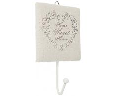 Better & Best Cintre en Tissu Motif Taupe Gris Dimensions 12 x 20 cm MatiÃ¨re : Lin/mÃ©tal Taille Unique