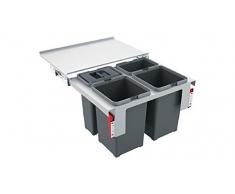 FRANKE 121.0200.676 Poubelle de tri des déchets, Gris, 40L