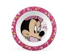 Lulabi Minnie Assiette Creuse, mÃ©lamine, Blanc/Rose