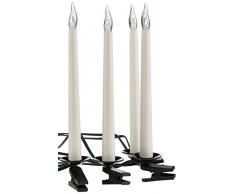 Star 402-21 Slimline Set de bougie Ã LED, Plastique, Blanc, 4.0 x 1680.0 x 18.0 cm