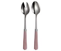 Campagne Atlantic Couverts à Salade, Acier Inoxydable, Rouge, 25 x 5 x 3.5 cm