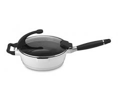 Berghoff Casserole avec Couvercle en Aluminium moulé Virgo, 4.3 L, Blanc, 28 cm
