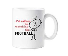 Mug pour homme Id Rather Be Watching The Football Tasse cadeau pour papa, mari, fÃªte des pÃ¨res, ami, anniversaire, NoÃ«l