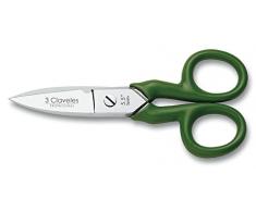 3 claveles Ciseaux Ã©lectriques Classique 14 cm (5,5) Vert