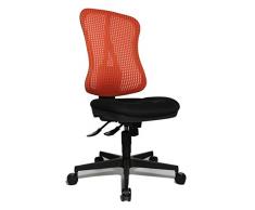 Topstar Head Point SY Chaise tournante, Polyester, Rouge/Noir, 70 x 47 x 113 cm