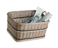 vollwe idener CheminÃ©e Panier, Panier Ã bÃ»ches en Osier, naturfarbiger Panier en Osier pour Bois de cheminÃ©e, Panier Ã bÃ»ches avec poignÃ©es, Jouets boÃ®te, Jouets, wÓschekorb