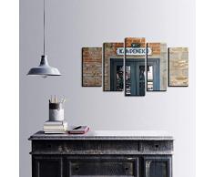 Bonamaison DÃ©coration Murale Ensemble de 5 Impression sur Toile, Dimensions: 100 x 60 Cm - ConÃ§u et fabriquÃ© en Turquie