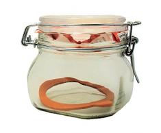 Bormioli Rocco 472217 Bocaux, Verre, Multicouleur, 10,6 X 10,6 X 9,8