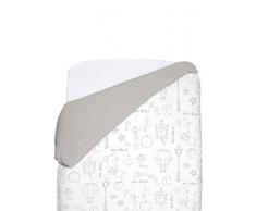Petit Lazzari Funda Nordica Garabato Gris lit (60Â x 120Â cm)