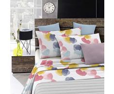 Italian Bed Linen PL-WT-02-2P Parure LIT avec Drap SUPÃRIEUR ET TAIES doreiller IMPRIMÃE âWatercolorâ, WT 02, 2 Places