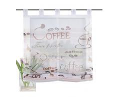 Home Fashion Store Bateau Ã Passants en Voile Impression numÃ©rique Preto, Polyester, Marron, 140Â x 80Â cm