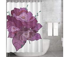 Bonamaison Rideau de Douche en Polyester Multicolore 155 x 220 cm