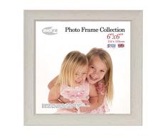 Inov8â6 x 6 cm-Petit Cadre Photo-Lot de 2 Serviettes de Toilette Blanc