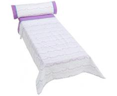 Sancarlos- Jeu de draps Parana, algodÃ³n-poliÃ©ster, Lit 105 cm Violet