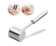 Relaxdays Profi Hachoir à Viande Double Face en Acier Inoxydable Argenté 28 cm