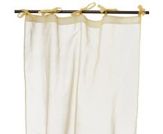 Thedecofactory 113295 Voilage, Polyester, Jaune, 110 x 250 x 3 cm