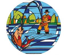 Element Gifts Dessous de Verre Motif pÃªcheur Multicolore Taille Unique