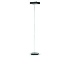 Alba FLUOSQUARE N Lampadaire fluorescent Acier/Chrome 24 W Noir 191 x 31 cm