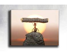 Bonamaison Peinture sur toile, multicolore, 50 x 70 cm - Conçu et fabriqué en Turquie