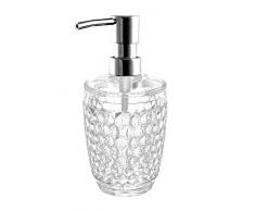 AWD Interior BELIS Distributeur de Savon en Plastique Effet Verre Transparent 8 x 8 x 17 cm