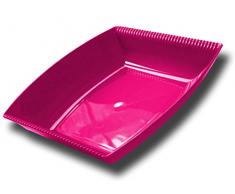 Pica Italie mÃ©nagers Plat Bali Fonds, Plastique, Fuchsia, 18Â x 17Â x 4Â cm