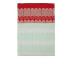 Normann Copenhagen Couverture en Laine, Laine de Nouvelle-ZÃ©lande., Framboise/Vert Menthe, 130 x 180 x 2 cm