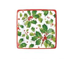 Caspari 13420SP Lot de 8 Assiettes Ã Dessert, Papier, Multicolore, 21 x 21 x 0,02 cm