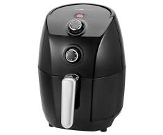 Clatronic FR 3698 H Friteuse à air chaud, sans huile et sans graisse, capacité 1,5 l, minuteur 30 minutes avec signal final, thermostat réglable en continu (80-200 °C), poignée Cool Touch