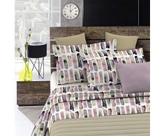 Italian Bed Linen PL-WT-12-2P Parure LIT avec Drap SUPÃRIEUR ET TAIES doreiller IMPRIMÃE âWatercolorâ, WT 12, 2 Places