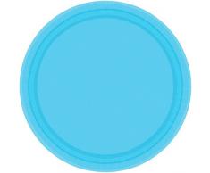 Amscan Assiettes rondes jetables, Papier, couleur, 9