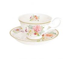 EASY LIFE 356ROLC Coffret Tasse Ã The, Bone China, Multicolore, 20 cm