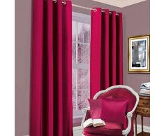 Just Contempo Rideaux occultants Thermiques à Åillets_Parent, Polyester, Rose Fuchsia, 66 x 54 inches