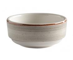 Couronne Saladier, Porcelaine, Gris, 9.5Â cm