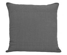 Hierba Barcelona almalinen Coussin décoratif Vainica Moderne 45x45x13 cm Gris béton